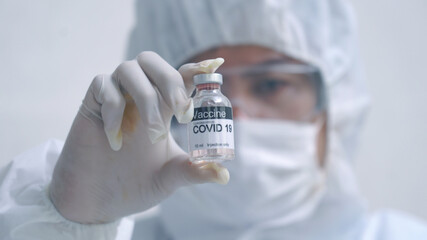 The doctor is searching for Corona-virus Covid 19 vaccine In the laboratory