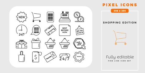 Shopping Elemente Symbole