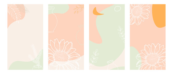 Minimal floral backdrops