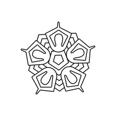 Yoga Human flower vector black and white logo icon symbol design template
