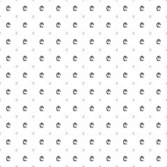 Square seamless background pattern from black lary symbols are different sizes and opacity. The pattern is evenly filled. Vector illustration on white background