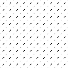 Square seamless background pattern from geometric shapes are different sizes and opacity. The pattern is evenly filled with black microphone symbols. Vector illustration on white background