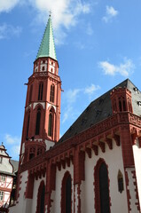 Fototapeta na wymiar Famous old Nikolai Church in Frankfurt am Main, Germany
