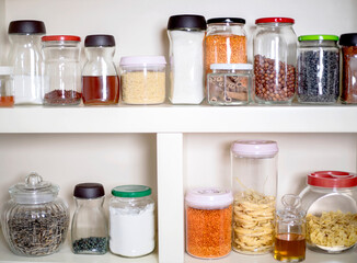legumes and spices in glass jar