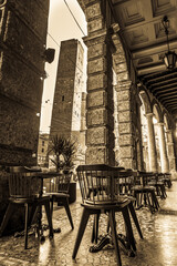 famous old town of Bologna in italy