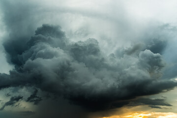 thundercloud at sunset