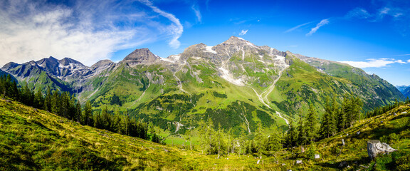 landscape at the Grossglockner mountain in austria