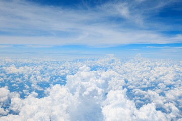 Fototapeta premium Cloud and blue sky aerial view