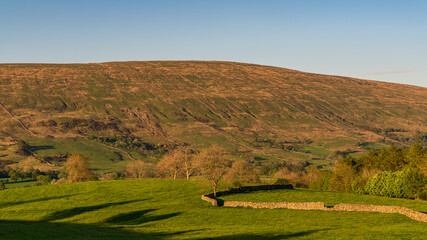 Yorkshire Dales landscape in the Dent Dale near Gawthrop, Cumbria, England, UK