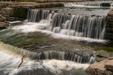 Fototapeta na wymiar The Lower Falls of the Aysgarth Falls, North Yorkshire, England, UK
