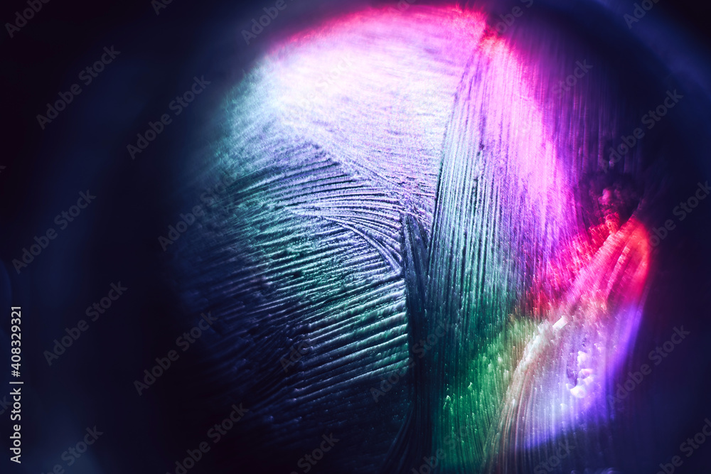 Poster Beautiful abstract surreal texture on a light pastel dark magic. Background pattern for design. Macro photography view..