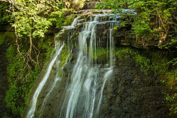 The Aysgill Force waterfall near Gayle, North Yorkshire, England, UK