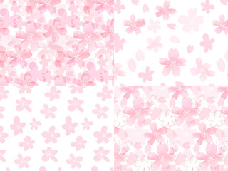桜のシームレスパターン