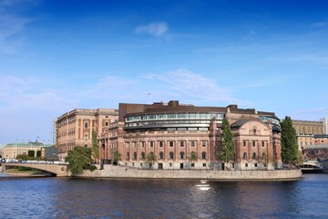 Fototapeta na wymiar Swedish Parliament in Stockholm