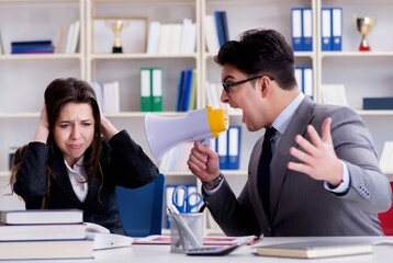 Office conflict between man and woman