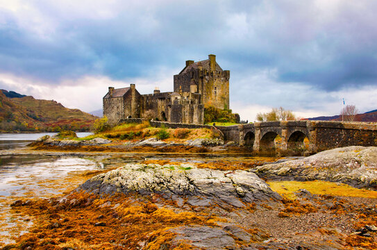 The famous Eilean Donan Castle in Scotland, United Kingdom, Europe.