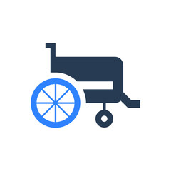 Fototapeta na wymiar Wheelchair icon. Disabled, paralyzed, handicapped chair
