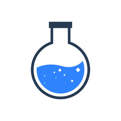 Test Tube Icon. Beaker, Flask, Chemistry Test Icon