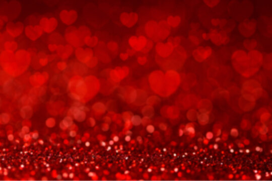 Red background with heart shape. Valentines day background