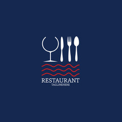restaurant logo, restaurant concept on the water