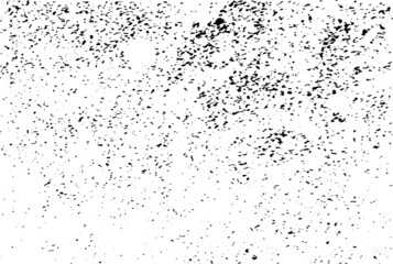 Abstract vector noise. Small particles of debris and dust. Distressed uneven background. Grunge texture overlay with fine grains isolated on white background. Vector illustration. EPS10.