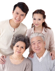 A happy family of four