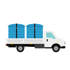 Water tank vector. water tank on white background. Water tank on Truck vector.