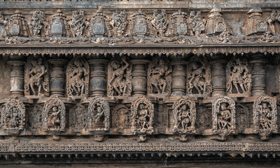 Fototapeta na wymiar Chennakeshava Temple in Belur, 12th century Hindu temple. Karnataka. India.