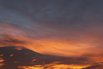 Fototapeta premium Bright sunset on winter in Netherlands