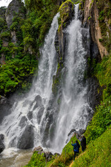 waterfall in the mountains