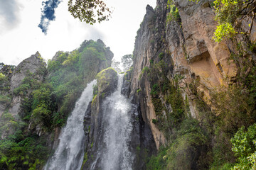 waterfall in the mountains
