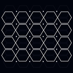 abstract background with hexagons black background vector illustrator design.