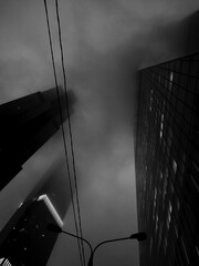 Skyscraper in dark city