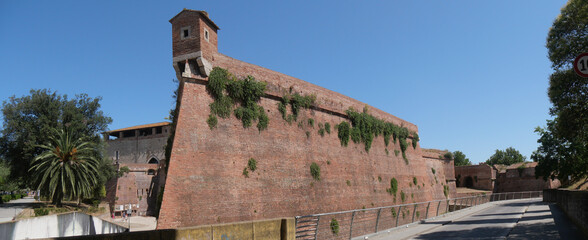 Fortress of Grosseto sorrounded by Towers and Bulwarks and by a moat that past time was full of...