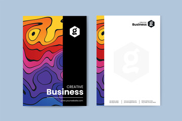 Modern corporate branding identity  design. Stationary template design. Notepad, Magazine, Cover, letterhead. 