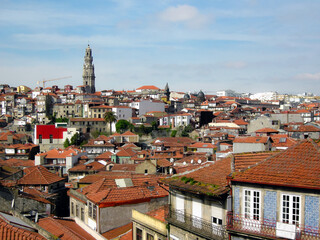 Fototapeta na wymiar Beautiful city Porto view from the Cathedral Square, Portugal