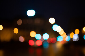 Blurred city lights