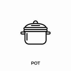 pot icon vector. pot sign symbol for modern design. Vector illustration