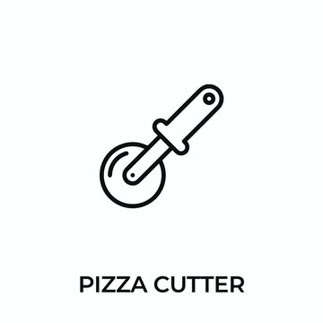 pizza cutter icon vector. pizza cutter sign symbol for modern design. Vector illustration