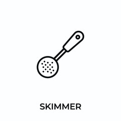 skimmer icon vector. kitchen tool sign symbol for modern design. Vector illustration