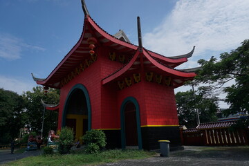 Semarang, 09 November 2020; Sam Poo Kong Temple in Semarang, is one of the famous tourist attractions besides being a place of worship for followers of the Confucian religion in the city of Semarang, 