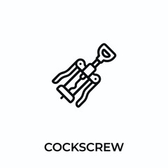 corkscrew icon vector. corkscrew sign symbol for modern design. Vector illustration