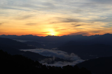 Sunrise in the mountains