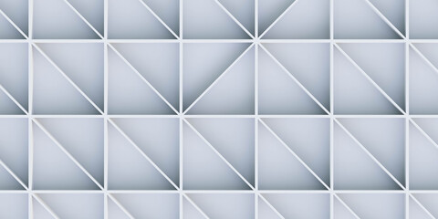 white triangle geometric shapes pattern 3d render illustration