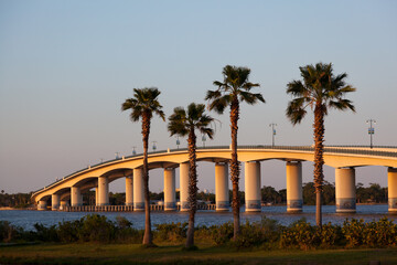 Bridge.  Halifax River.  Daytona Beach, Florida.
