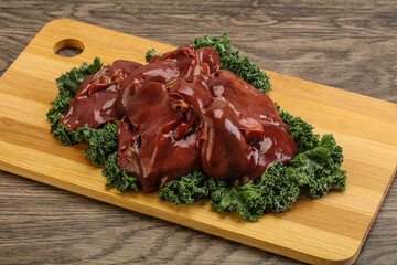 Raw chicken liver for cooking