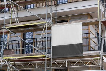Fototapeta premium Gerüstbanner für Werbung aller Art
