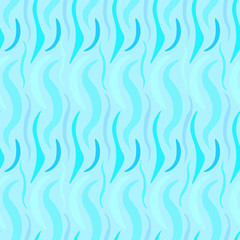 Blue wave seamless pattern art design stock vector illustration for web, or print, for fabric print