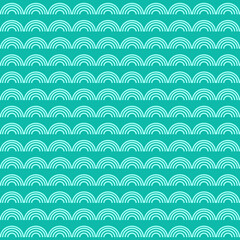 Cute geometric pattern. Hand drawn rainbow doodle vector seamless background in bright colors. Summer design.