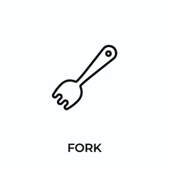 fork icon vector. fork sign symbol for modern design. Vector illustration